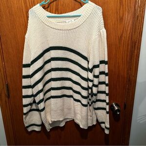 Maurices cream green sweater